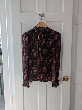 Paige sheer silk blouse